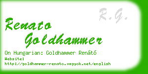 renato goldhammer business card